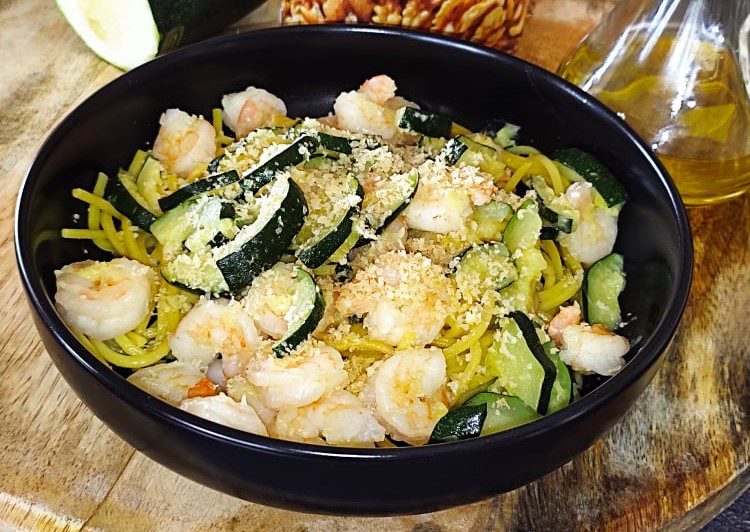 Makaron z krewetkami