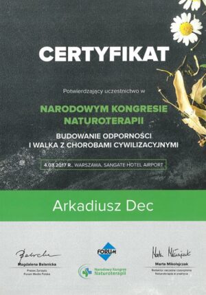 Dyplom – Naturoterapia