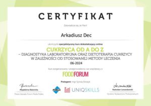 certyfikat cukrzyca od a do z