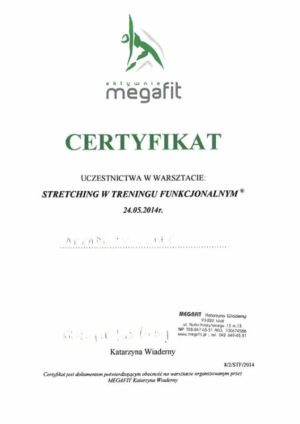 Certyfikat – stretching
