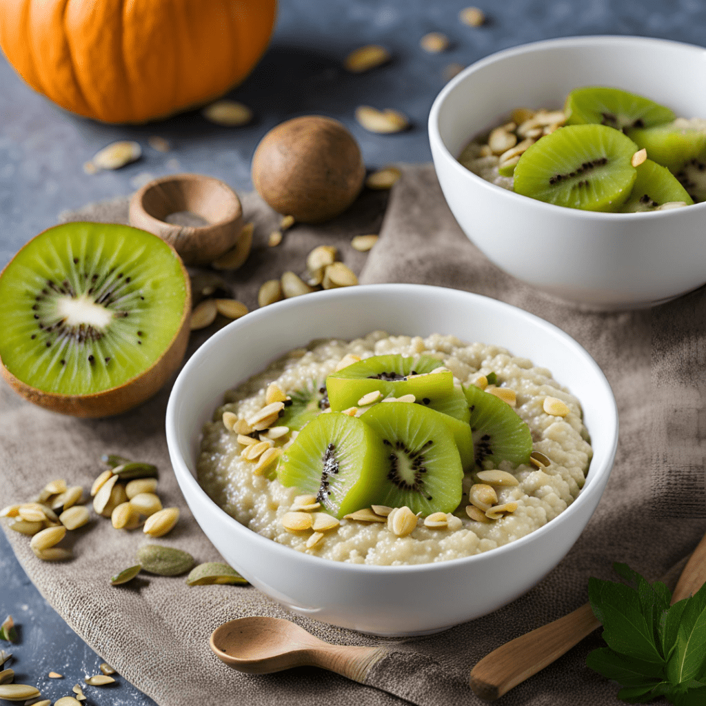Jaglanka z kiwi i pestkami dyni