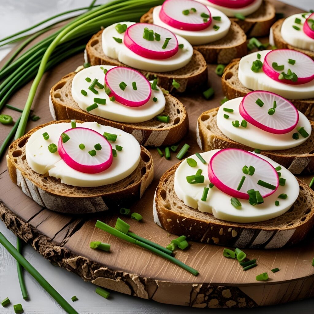 Kanapki z mozzarellą i rzodkiewką